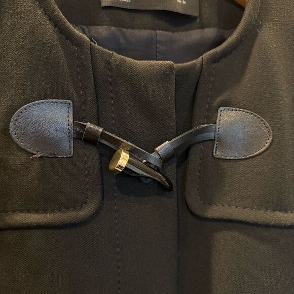 Zara Toggle Full Zipper Coat - Black - Women's S - Picture 5 of 7